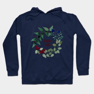 Flowers Berries Watercolors Plant Garden Floral Hoodie